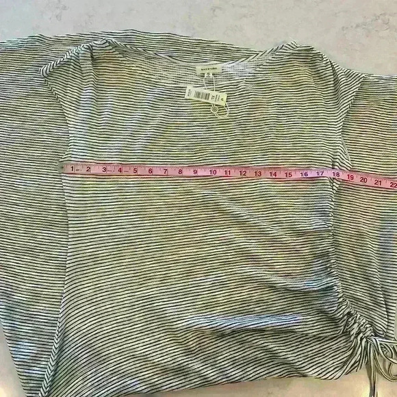 Max Studio Asymmetrical Maxi Dress Black White Stripes XL Minimalist - Picture 9 of 11